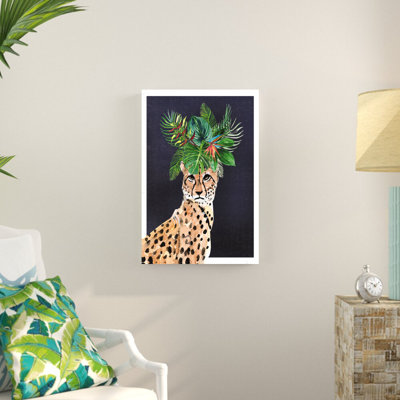 Couronne florale guépard - imprimé