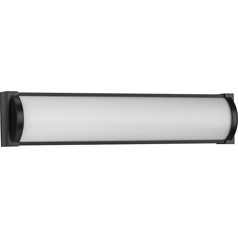 Éclairage de salle de bain 1 lumière DEL à intensité variable, Noir mat