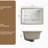 Rectangle Undermount Bathroom Sink Under Counter Vanity Sink Opening Size White Porcelain Basin Sink Para Baños