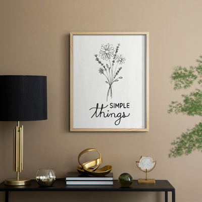Croquis simple, reproduction encadrée en bois massif
