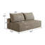 Canapé modulaire avec siège profond Cloud, tissu d'ameublement en velours côtelé Cloud, sans assemblage requis, chameau, 2 places