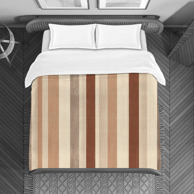 Literie à rayures verticales, Housse de couette pour lit simple