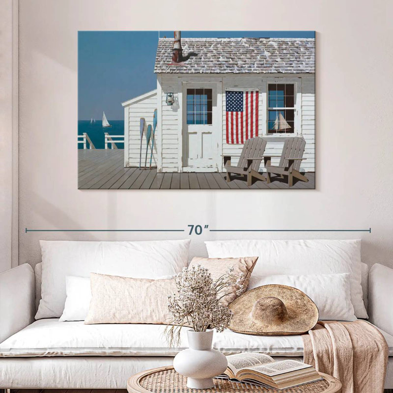 Gillard White American Dock House, 20" H x 30" W