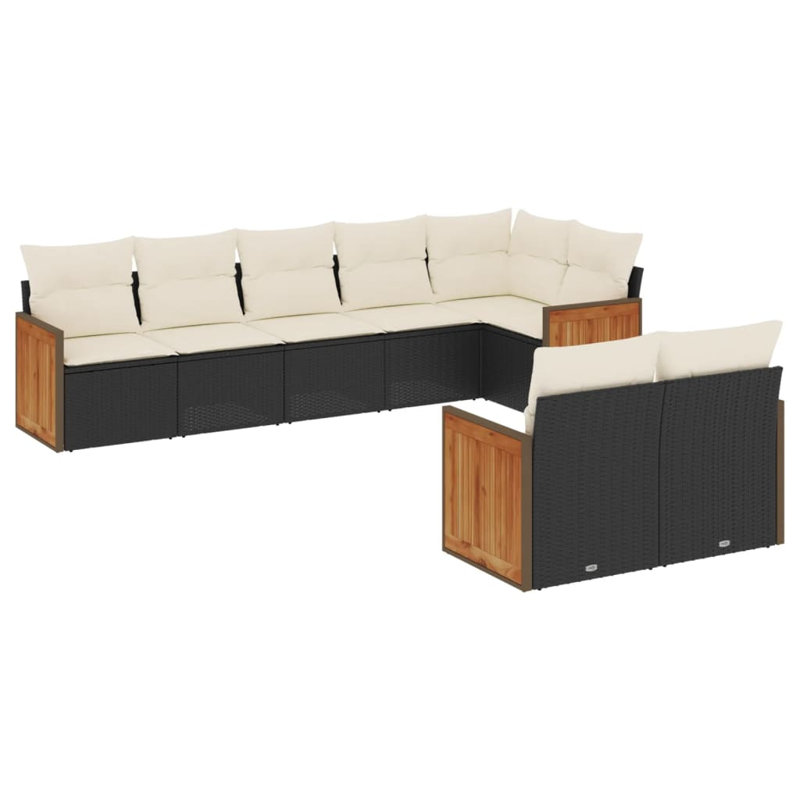 Ensemble de canapé de jardin Vidaxl - noir