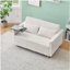 Velours côtelé beige avec table mobile et port de charge, répondant à un style de vie moderne qui répond à vos divers besoins