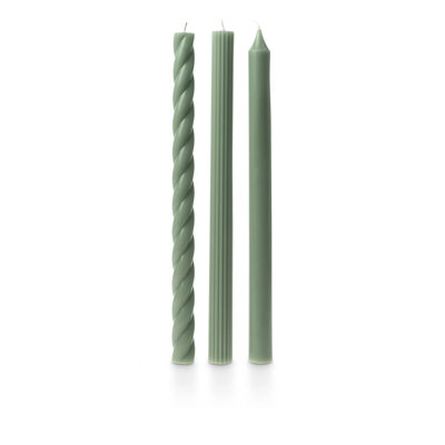 Beautifully Done Unfragranced Assorted Tapers 3 Pack