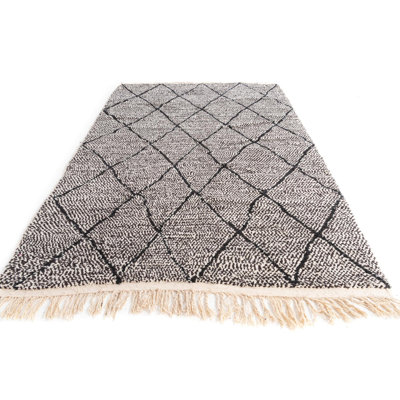 Tapis noir et blanc Orpheus