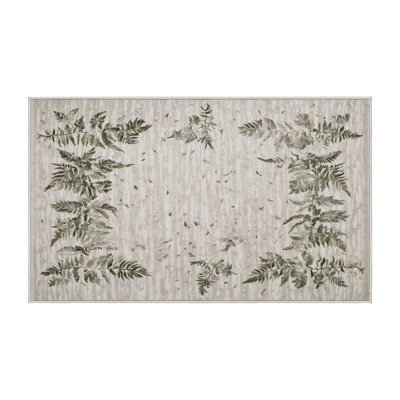 Machine Washable Beige Area Rug