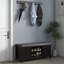 Banc de rangement pour chaussures pour hall d'entrée avec coussin, portes coulissantes, 10 paires-48946421