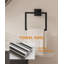 Obsidian 5 Pieces Bathroom Hardware Accessories Set With Towel Holder, Roll Paper Holder, 2 Hooks, Towel Ring, Matte Black-121610312