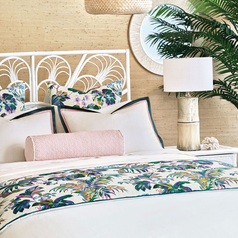 Izamar Floral Cotton Bed Runner, Queen