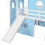 Lit mezzanine double avec tente et tour rose Slide-177732045