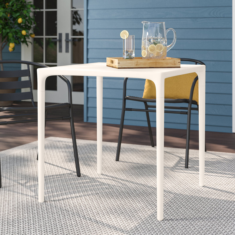 Del Mesa Square Outdoor Dining Table , 28.3'' in. W 28.3'' in. D, Beige