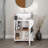 FM FURNITURE Gila Bend Under Sink Storage Cabinet, Compact Design, With Two Shelves For Organizing Bathroom Items, White