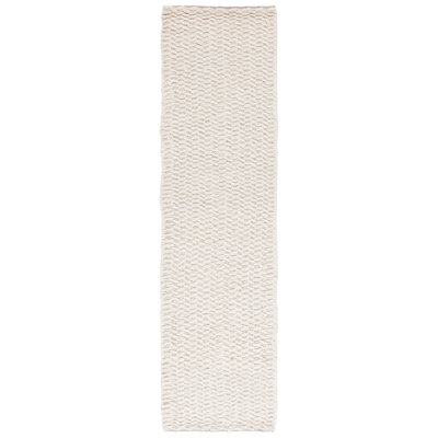 Carlota Natural Fiber Hand Loomed Jute/Wool/Cotton Solid Color Rug in Bleach/Ivory
