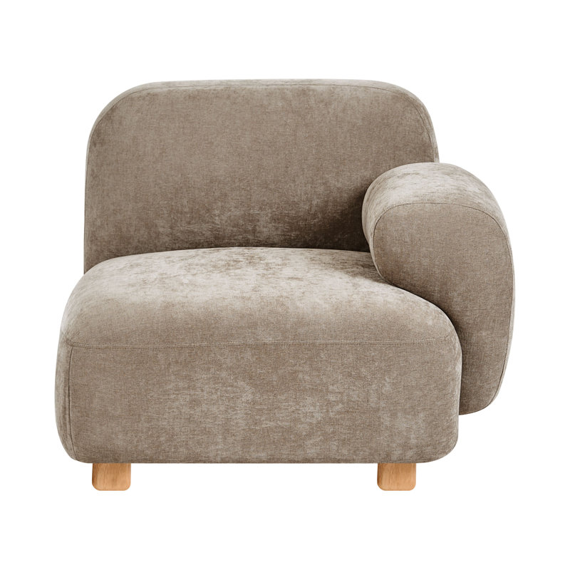 Taria 1 Seater Sectional, Left Hand Facing, Beige Fabric