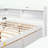 Full Size Bookcases Bed with Power Outlets, USB Charging Ports and Two Drawers-457083530-445909456