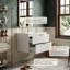 Meuble-lavabo mural cannelé moderne avec lavabo en céramique, armoire flottante en panneau de fibres à densité moyenne et tiroirs à fermeture en douceur (24 po / 30 po / 36 po)-403362012-403362009