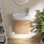 Meuble-lavabo mural 16 po avec lavabo rond en céramique Khyla