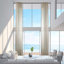 Extra Long & Extra Wide Chiffon Faux Silk Crep Single Panel Curtain