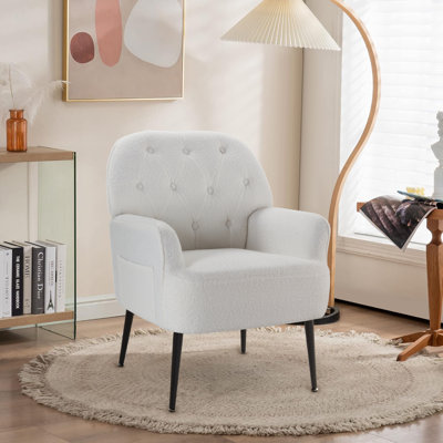 Momence Button Velent Armchair with Arm
