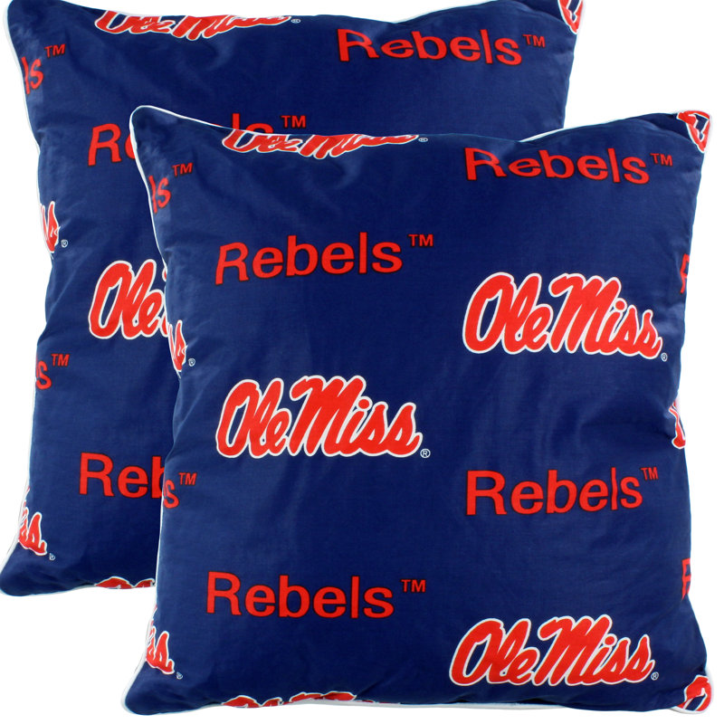 NCAA Square Pillow Cover & Insert, Ole Miss