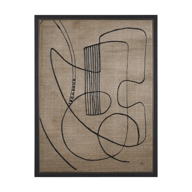Guitare par Mercana Studio, toile texturée embellie à la main, Guitar Music