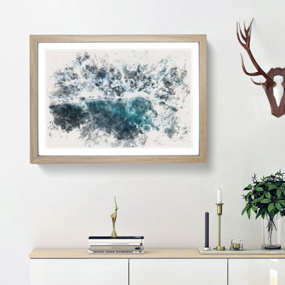 Winter Forest by a Lake in Germany - Framed Print