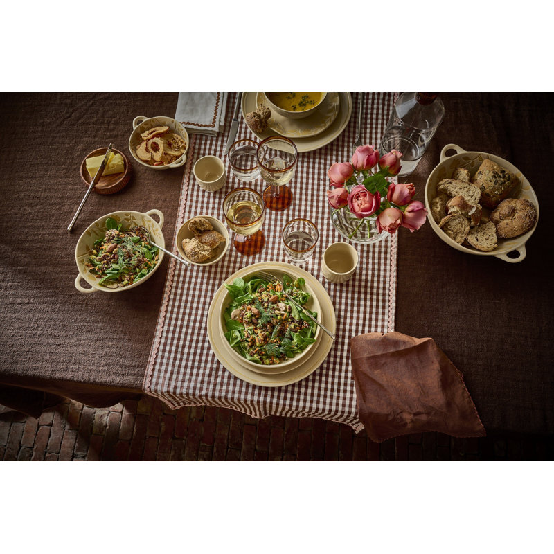 Olive Rust Linen Table Runner