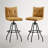 Jaibir Swivel 29.92" Upholstered Top Grain Leather Counter Bar Stools (Set of 2)-675156995
