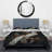 Abstract Geode Black III - Modern Duvet Cover Set - Microfiber Polyester-975942403