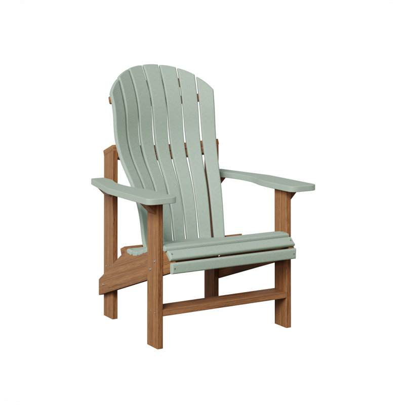 Chaise Adirondack droite Berlin Gardens, Seafoam with Antique Mahogany