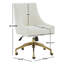Chaise d'appoint pivotante rembourrée Arigato