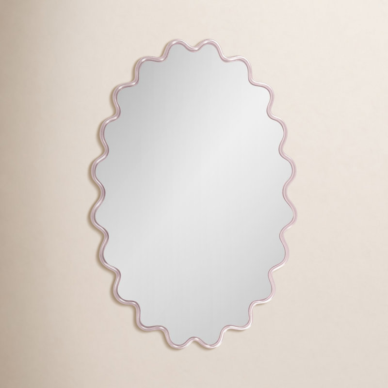 Miroir mural Anders, Rose clair