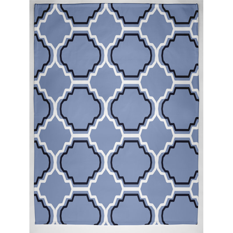 Ursula Plain Weave / Muslin Throw Blanket, Blue