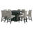 Pedestal Dining Set in Gray and Black-94365245-121469149