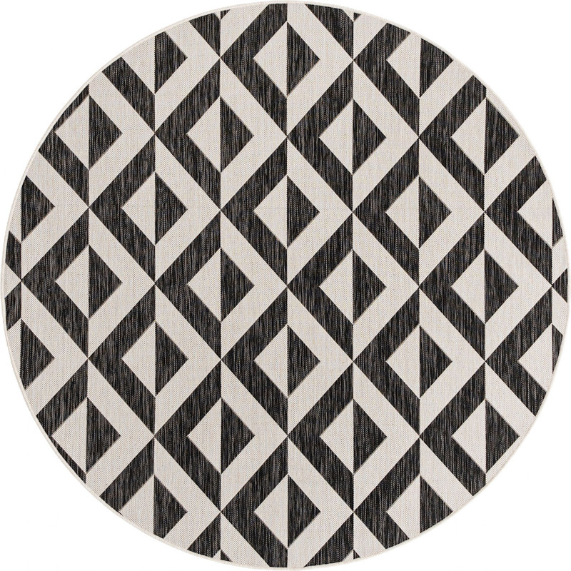 Tapis intérieur / extérieur Jill Zarin Napa, Rond 6 pi 7 po