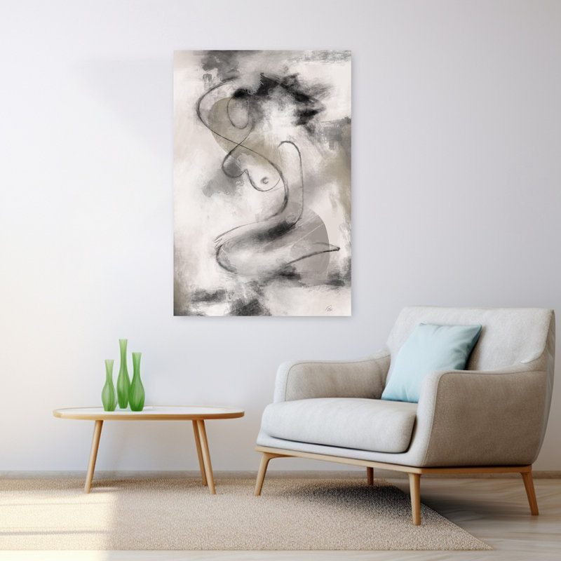 Art contemporain, paysage contemporain rustique abstrait, art naturel, H 48 po x l 32 po
