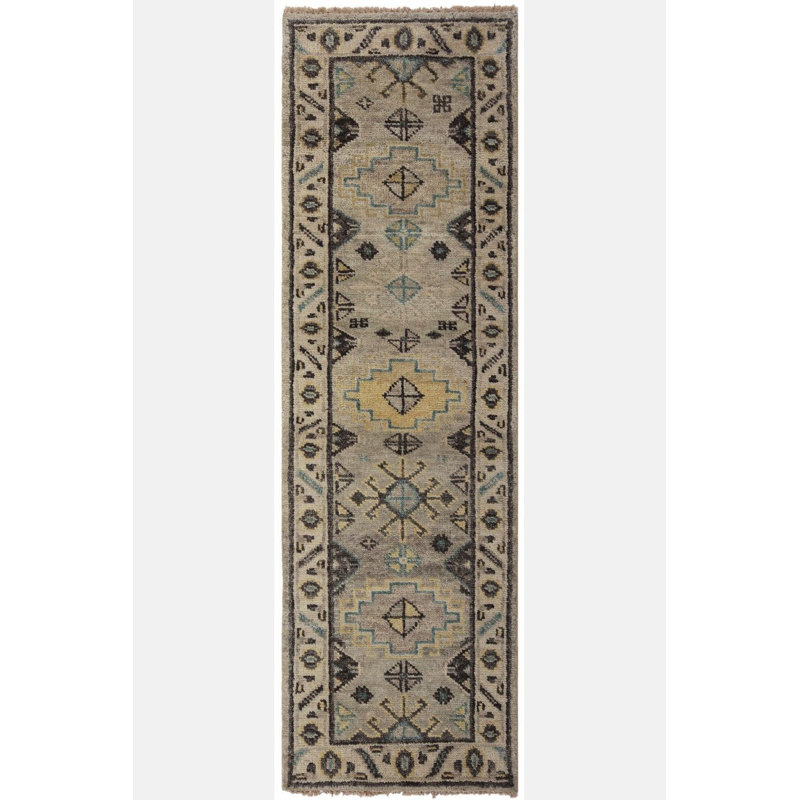 Tapis de couloir gris 2 pi 6 po x 8 pi One-of-a-Kind