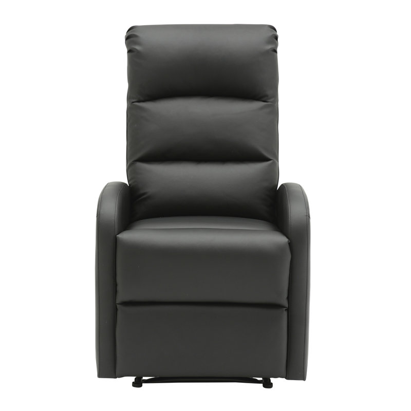 Fauteuil inclinable contemporain en similicuir noir Dormi par Lumisource, Noir