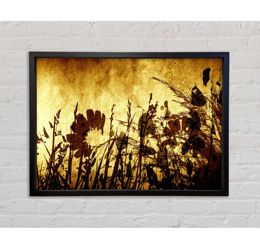 Golden Light Flower - Einzelner Bilderrahmen Kunstdrucke auf Leinwand