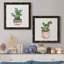Boho Greenery III - ensemble de 2 peintures sur toile encadrées-563324419-563324417