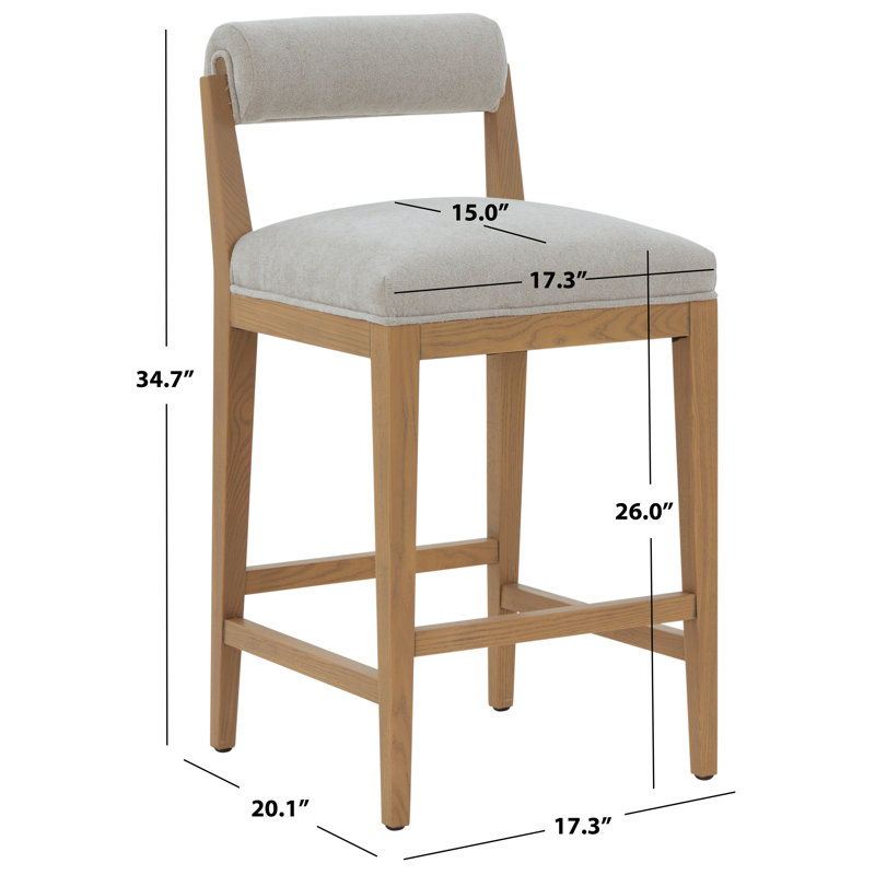 Oaklie Rolled Back Barstool, Counter Stool (26" Seat High)