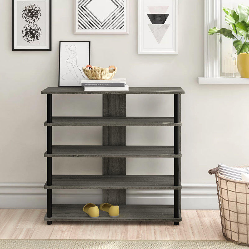 12 Pair Shoe Rack, Grey