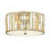 Gemma Mereworth Three-Light Flush Mount Ceiling Light with Rectangular Crystal Prisms
