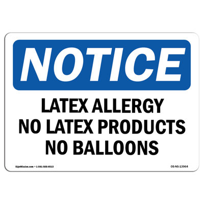 Enseigne de latex sans allergène