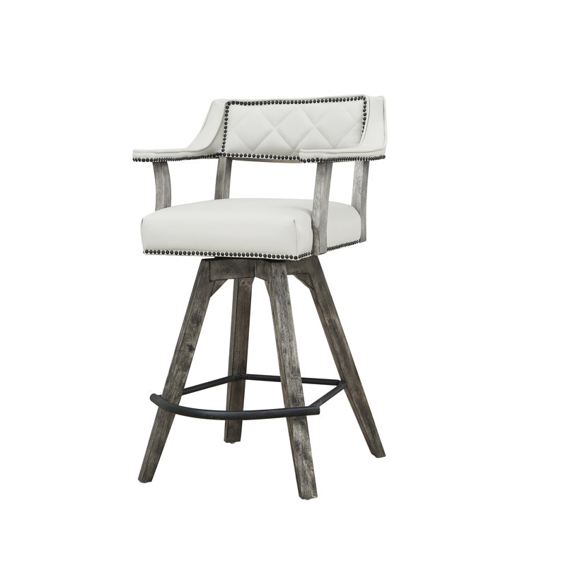 Mariala Swivel Upholstered Counter Stool, Bar Stool (30" Seat Height)