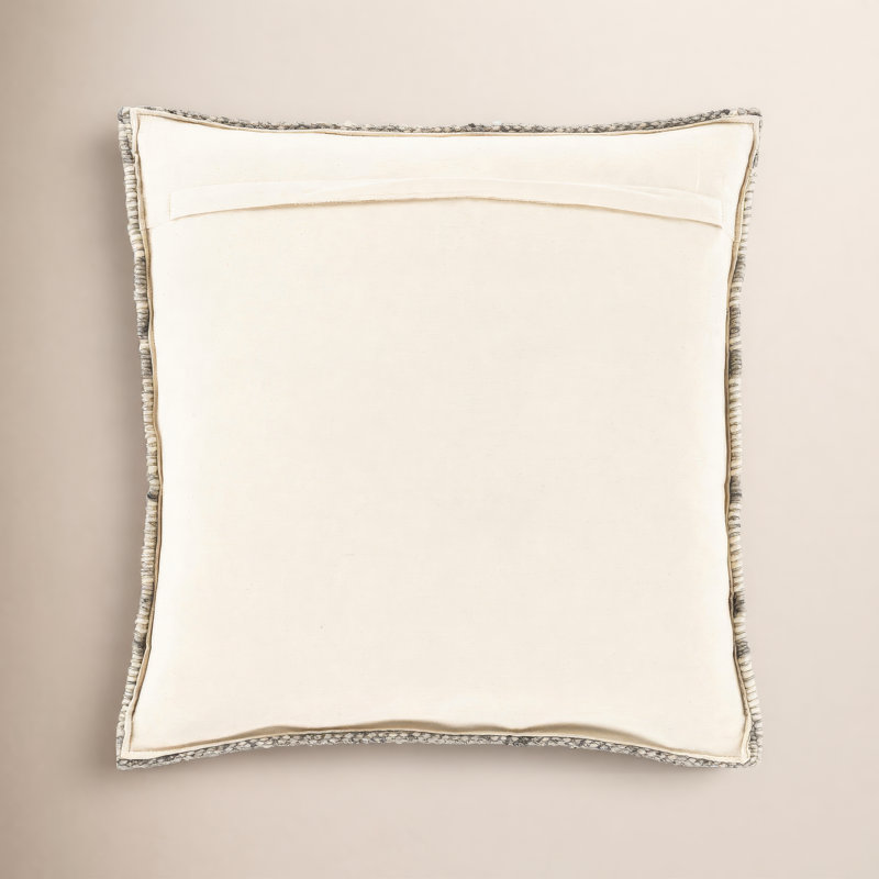 Housse et insert de coussin carré Reni, Polyester / Bourre en polyester, H 20 po x l 20 po