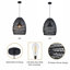 Luminaire suspendu en rotin d'extérieur 1 lumière-577074755