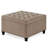 Linen Upholstered Square With Internal Compartment And Elegance Wood Base Button Design-17142749